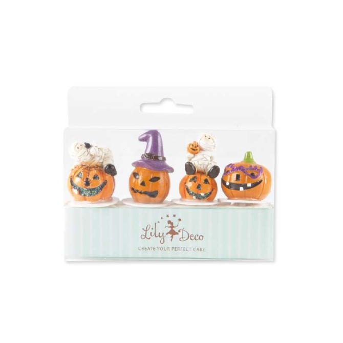 4 palillos Calabaza de Halloween 