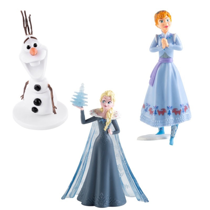 Set Figuras Frozen,  Elsa,  Anna,  Olaf 