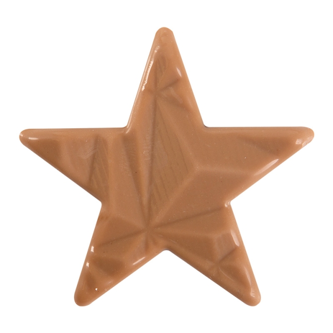 2 Estrellas en Relieve 5, 5 cm - Chocolate Caramelo 