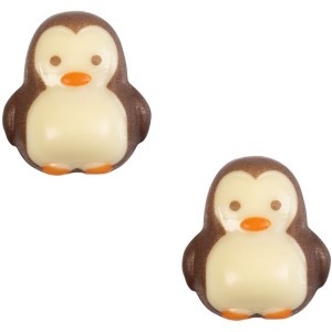 2 Pinginos 3D (3 cm) - Chocolate Blanco