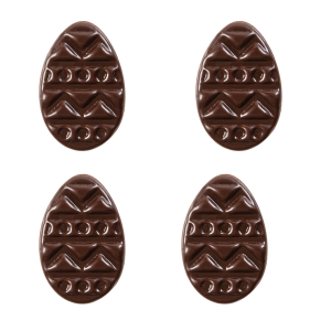 10 Mini Huevos de Pascua en Relieve - Chocolate Negro