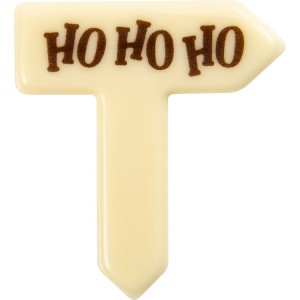 2 Pas HO HO HO 4,5 cm - Chocolate Blanco