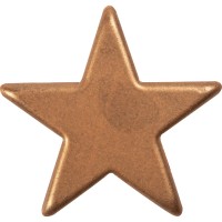 5 Estrellas Pequeas de Bronce (2,5 cm) - Chocolate Negro