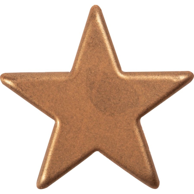 5 Estrellas Pequeas de Bronce (2, 5 cm) - Chocolate Negro 