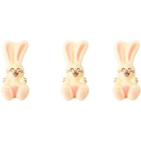 3 Conejos Sonrientes (5 cm) - Chocolate Blanco