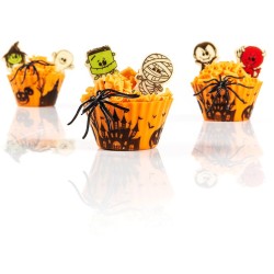 6 Figuras Halloween 4 cm - Chocolate Blanco. n1