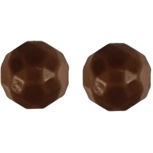 2 bolas de origami negras (2,8 cm) - Chocolate
