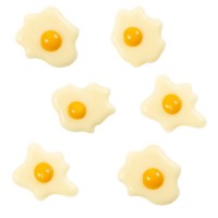 Surtido de 6 Huevos Fritos (2 cm) - Chocolate Blanco