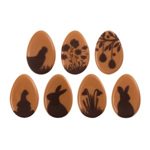 Mezclar 5 Huevos de Pascua (3 cm) - Chocolate Negro