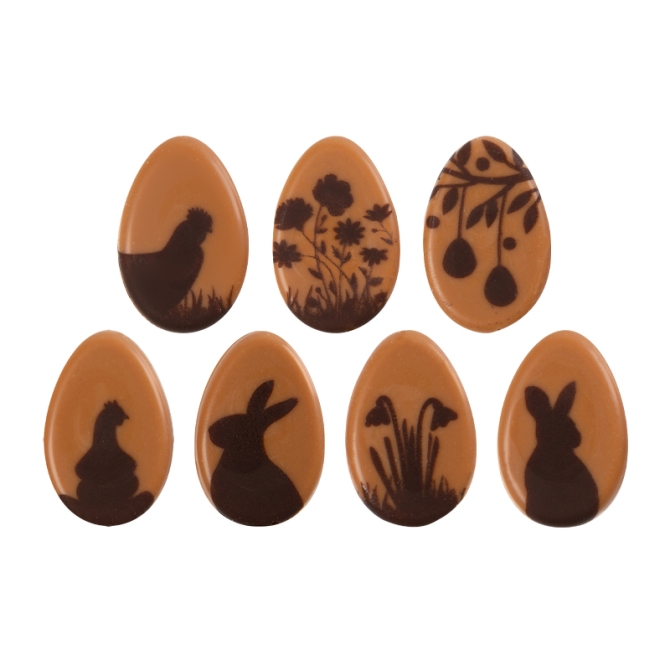 Mezclar 5 Huevos de Pascua (3 cm) - Chocolate Negro 