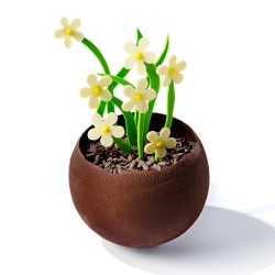 3 Flores (3cm) - Chocolate Blanco. n1