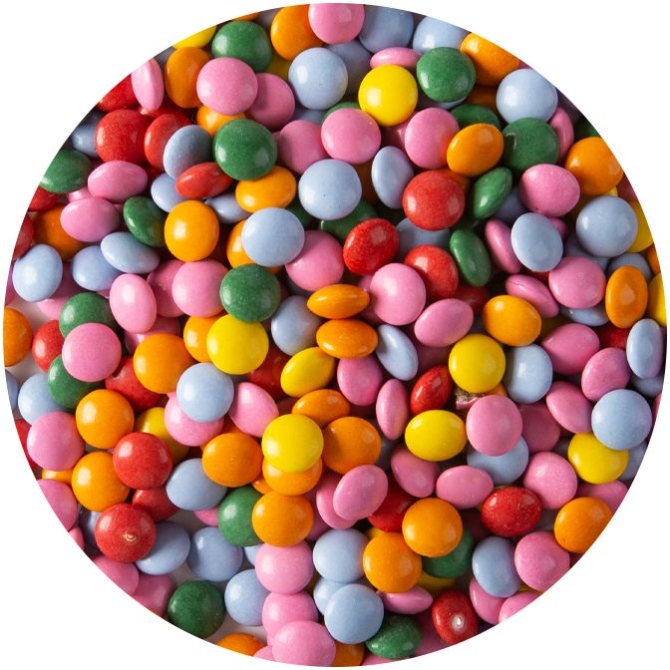 50g de Mini Confeti ( 0, 8 cm) - Chocolate 