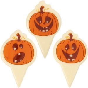 2 Picos de calabaza de Halloween - Chocolate blanco