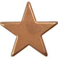 2 Estrellas (5,5 cm) Bronce - Chocolate Negro