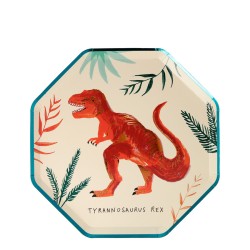 8 platos pequeos - Reino de los Dinosaurios. n2