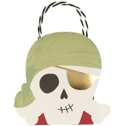 8 bolsas de regalo pirata doradas. n2