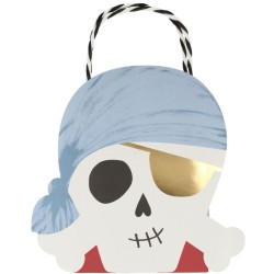 8 bolsas de regalo pirata doradas. n4