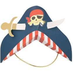 8 sombreros de pirata dorados. n4
