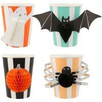 Contiene : 1 x 8 Vasos Happy Halloween