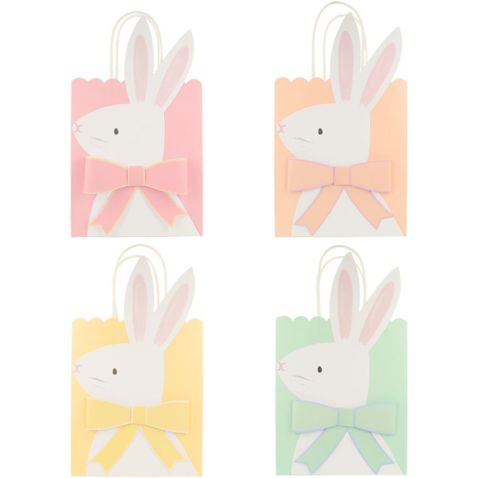 8 bolsas de regalo Pastel Happy Easter 