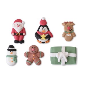 6 figuritas de Navidad 2D (4 cm) - Azcar