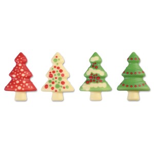 4 rboles de Navidad (5,2 cm) - Chocolate blanco