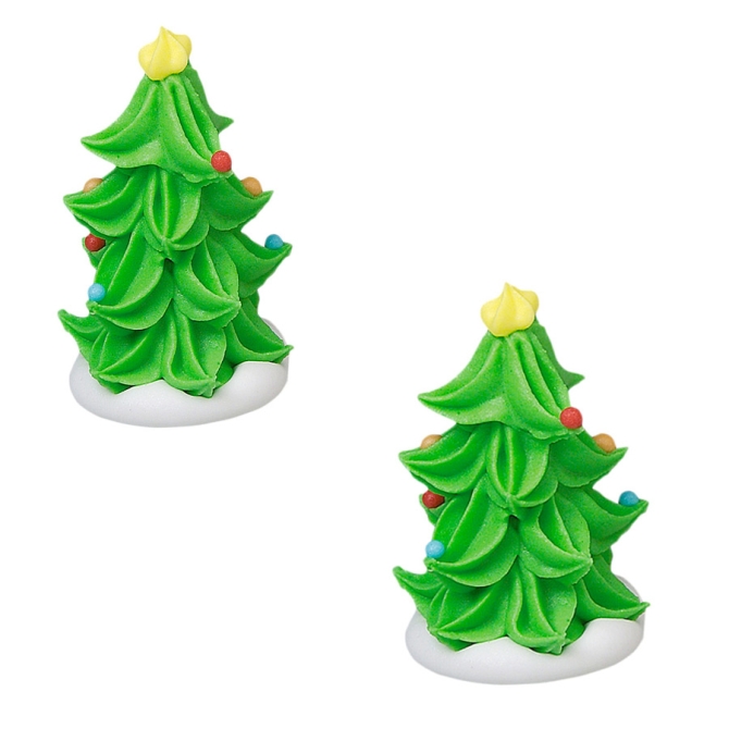 2 Mini rboles de Navidad 3D (4 cm) - Azcar 