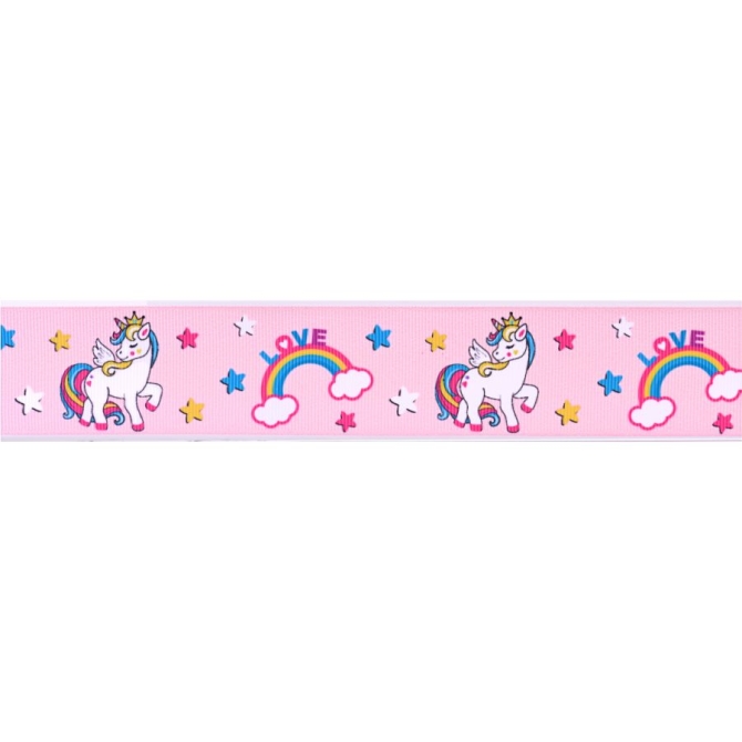 Cinta Pastel Unicornio Rosa (4 cm - 1 m) 