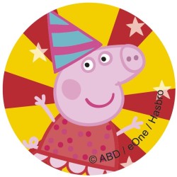 12 pegatinas de galletas Peppa Pig (5, 8 cm) - Azcar. n3