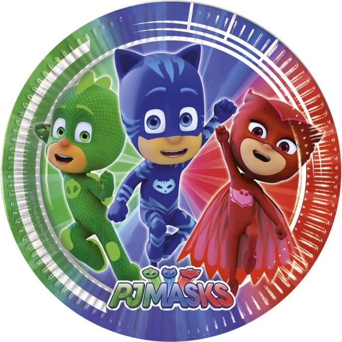 8 platos PJ Masks 