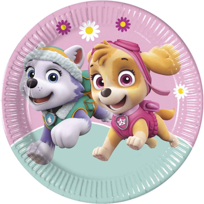 8 Platos Stella y Everest (Paw Patrol) 