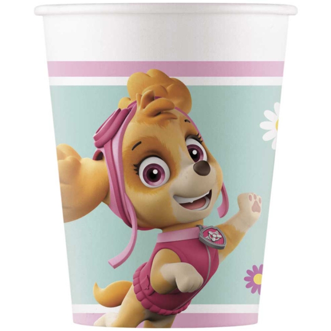 8 vasos Stella y Everest (Paw Patrol) 