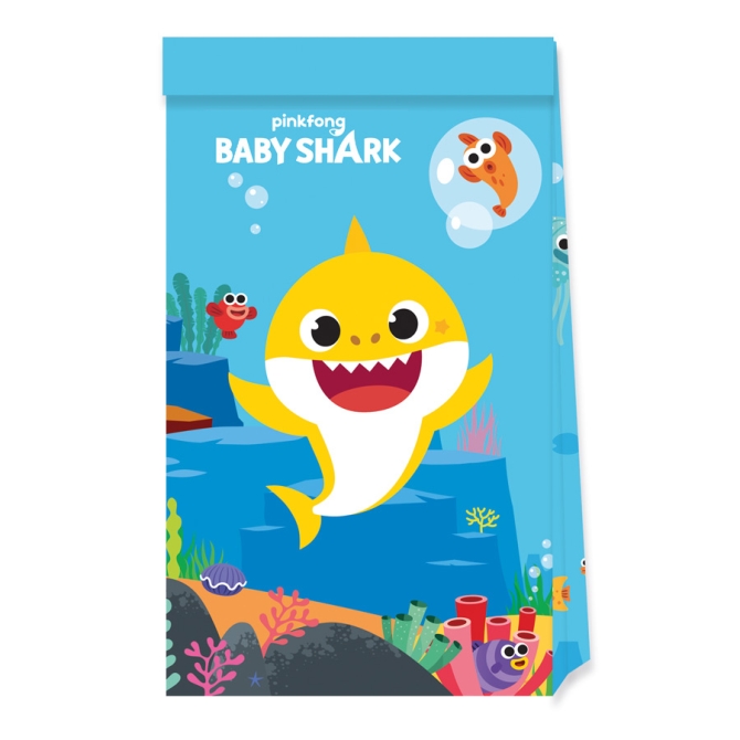 4 bolsas de regalo Baby Shark 