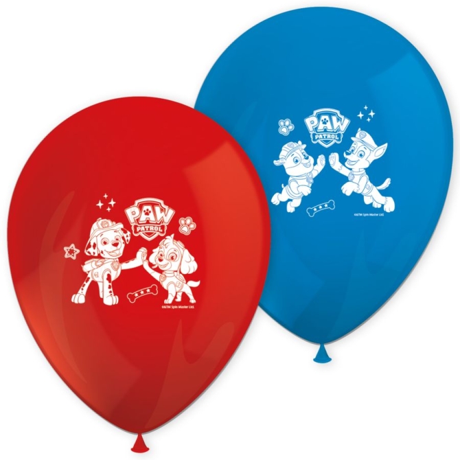 8 globos del equipo Paw Patrol 