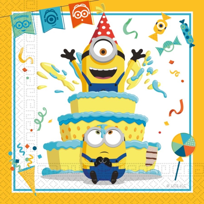 20 servilletas de fiesta de los Minions 