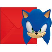 6 invitaciones Sonic