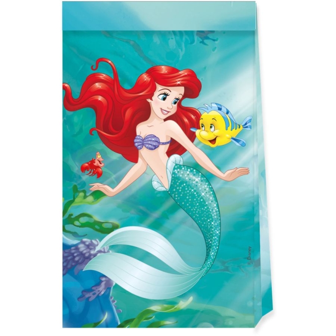 4 Bolsitas de regalo Ariel La Sirenita 