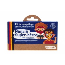 Kit de maquillaje de 3 colores orgnico Ninja & Super Hero. n3