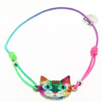 1 Pulsera de Cordn Elstico - Gato