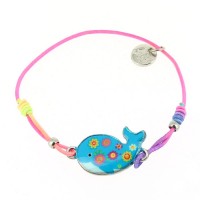 1 Pulsera de Cordn Elstico - Tiburn/Ballena