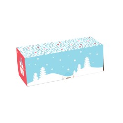 Snow Christmas Yule Log Box - 35 cm. n1