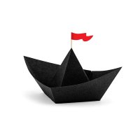 Contiene : 1 x 6 Deco Barco Pirata El Rojo (14 cm) - Papel