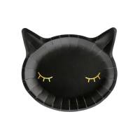 Contiene : 1 x Platos - Cabeza Gato Negro