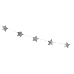 Guirnalda de estrellas plateadas - 3, 6 m. n1