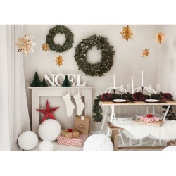 6 decoraciones colgantes de copos de nieve - dorado. n4