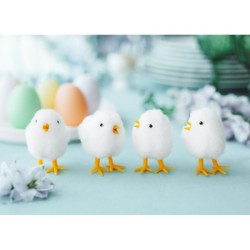 9 pollitos blancos de Pascua - 7 cm. n2