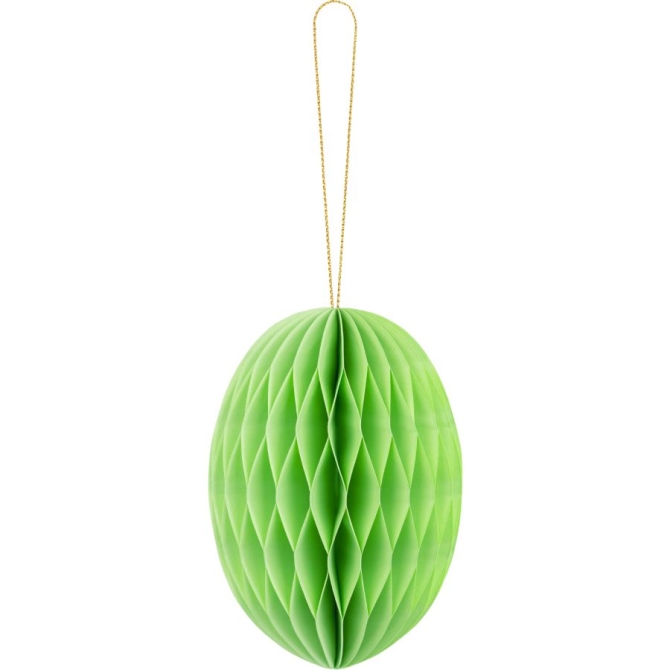 1 Decoracin Huevo Nido de Abeja 12 cm - Verde claro 