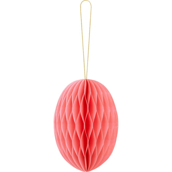 1 Decoracin Huevo Nido de Abeja 12 cm - Rosa 