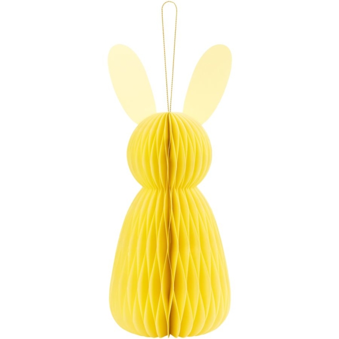 1 Decoracin Conejo Nido de Abejas 12 cm - Amarillo 