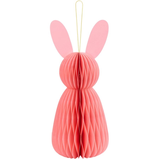 1 Decoracin Conejo Nido de Abejas 12 cm - Rosa 